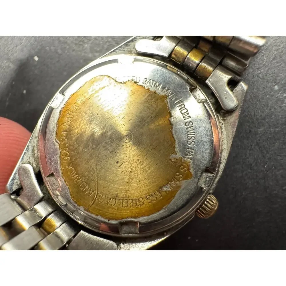 Lady Prevard Ladies Watch Two Tone Bezel Blue Dial 3ATM WR A4206-956-104